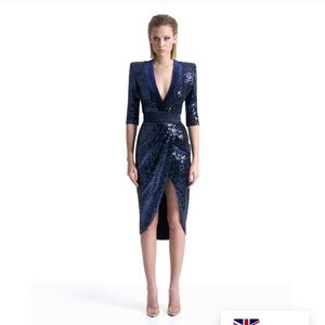 NWT Zhivago Eyes of Hours Midnight Navy Sequin Dress